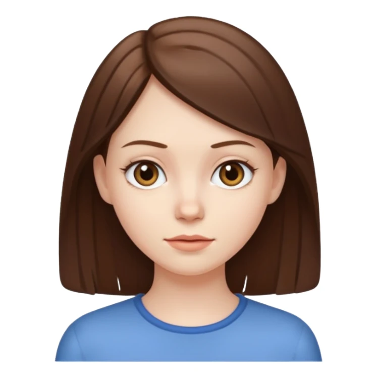 anorexic white girl with brunette hair sticker