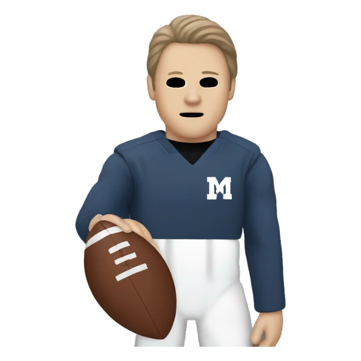 Michael Myers holding a football sticker