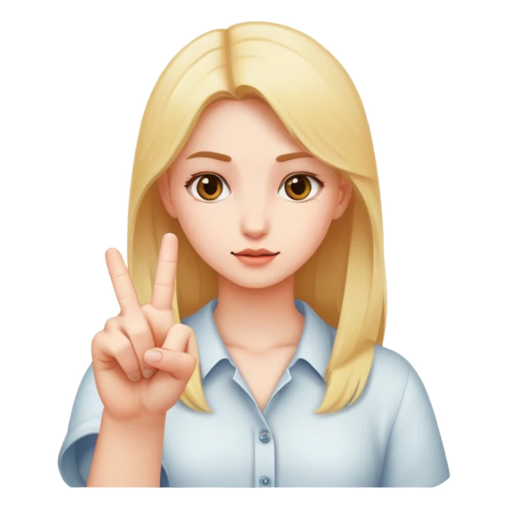 Girl flipping middle finger sticker