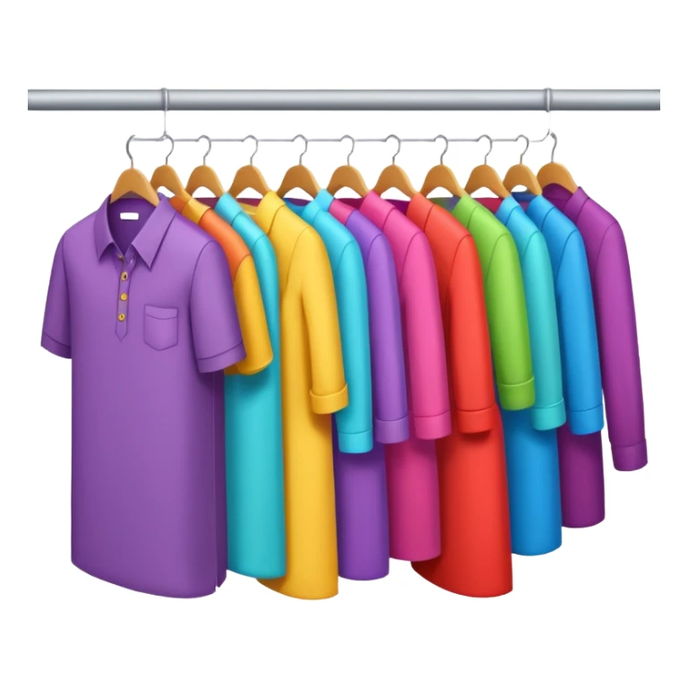 Clothing Store – racks of folded shirts and hanging dresses.

 sticker