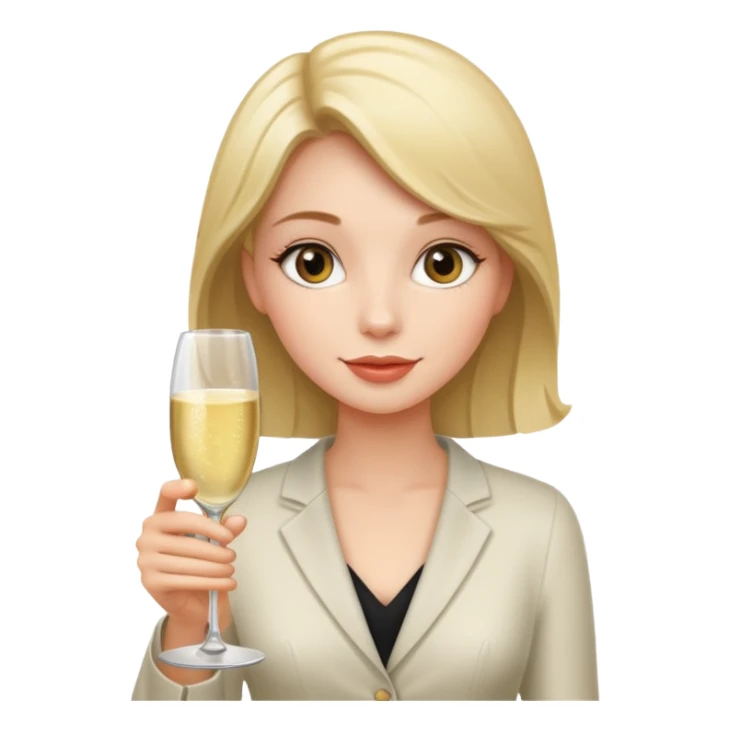 girl with sampine glass sticker