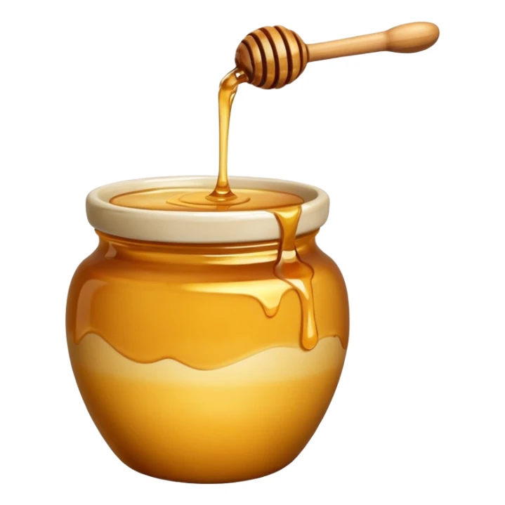 simple honey pot with honey dripping sticker