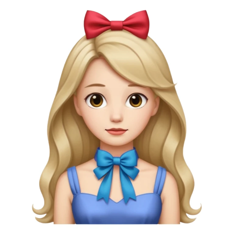 women with neckBow, ling hair style. sticker