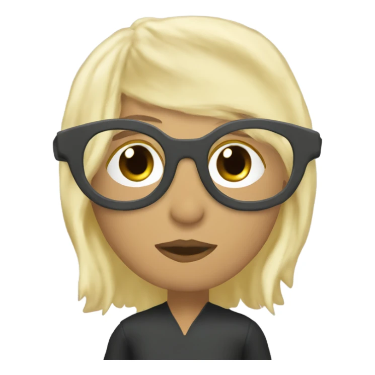 Aragorn kissing blond girl pixie cut glasses sticker