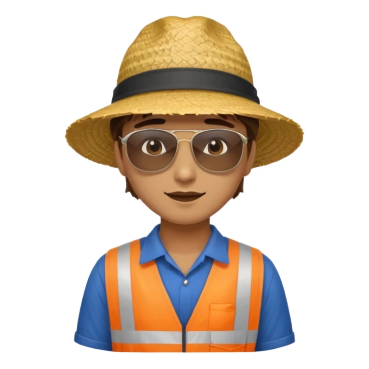 employee of a landscaping company sticker