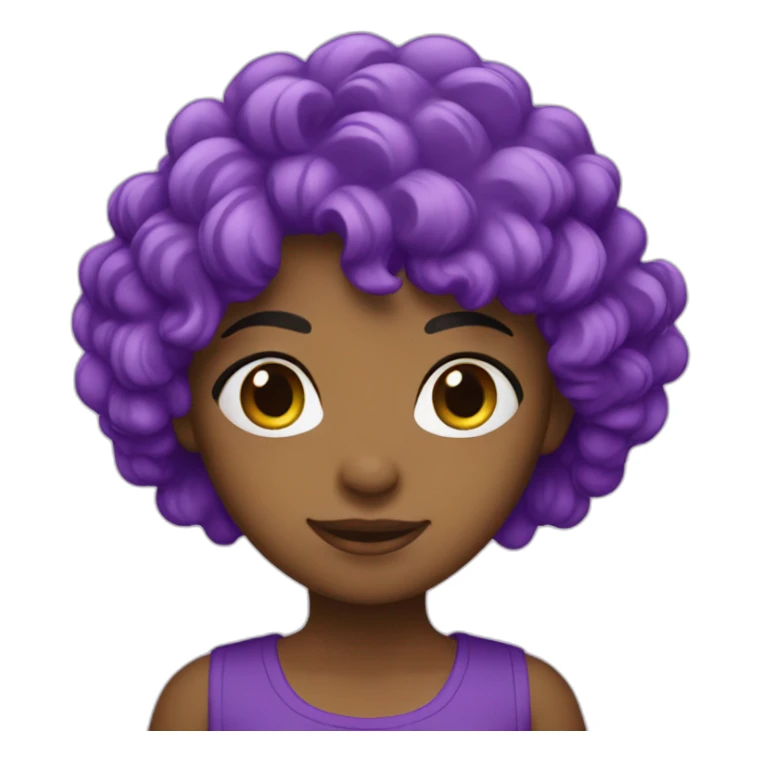 Dustin hair girl purple sticker
