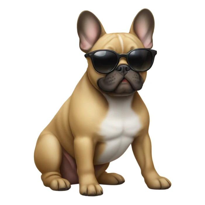 French bulldog with shades sticker