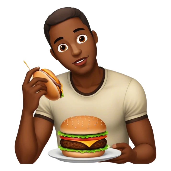 Duke Dennis eating hamburgers  sticker