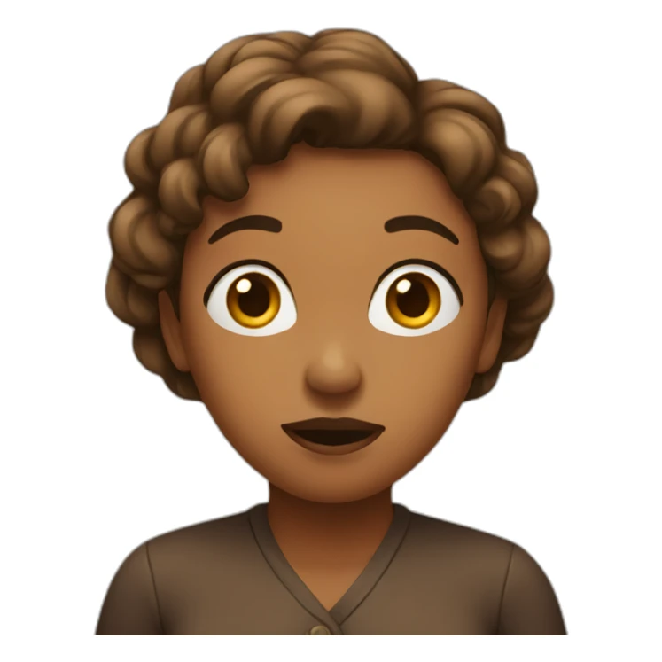 brown woman shrugging sticker