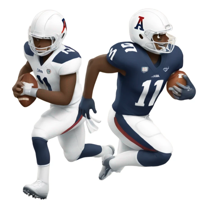 White Arizona football player wearing number 11 sticker
