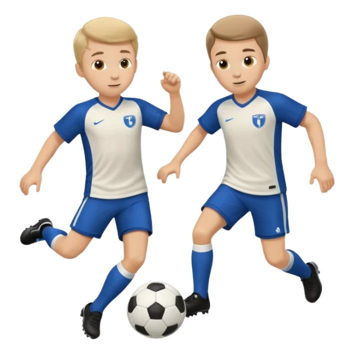 two brothers playings soccer sticker