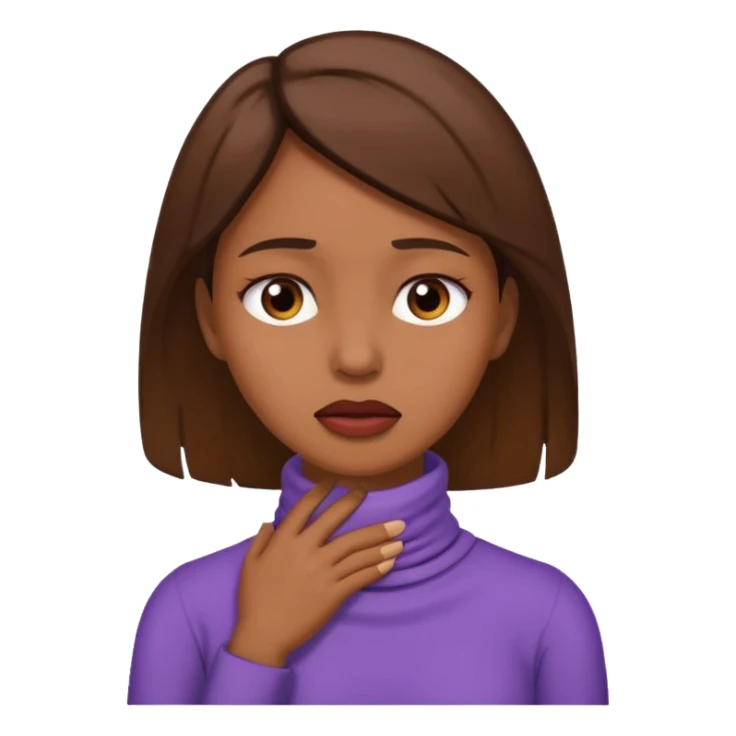 Women holding her neck sticker