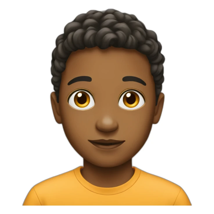 A young boy, a media activist sticker