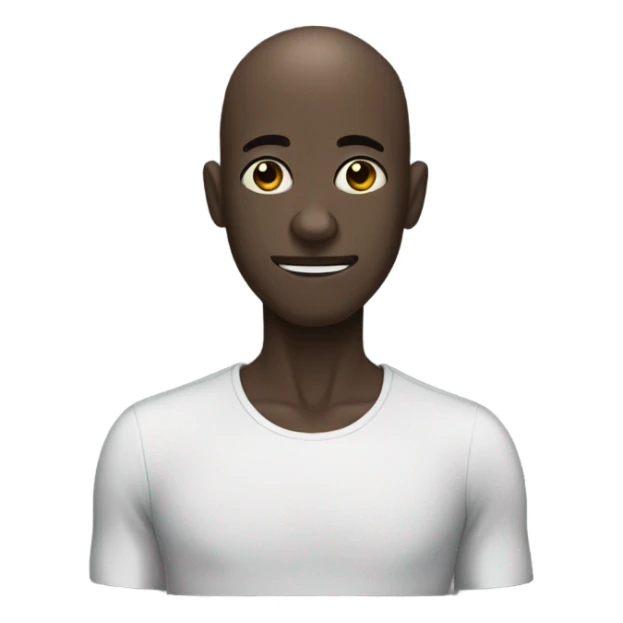 skinny black guy with mask no hair sticker
