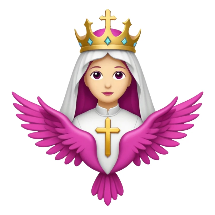 ave maria's emblem with a touch OF MAJENTA sticker