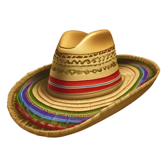 Sombrero vueltiao with an accordion sticker