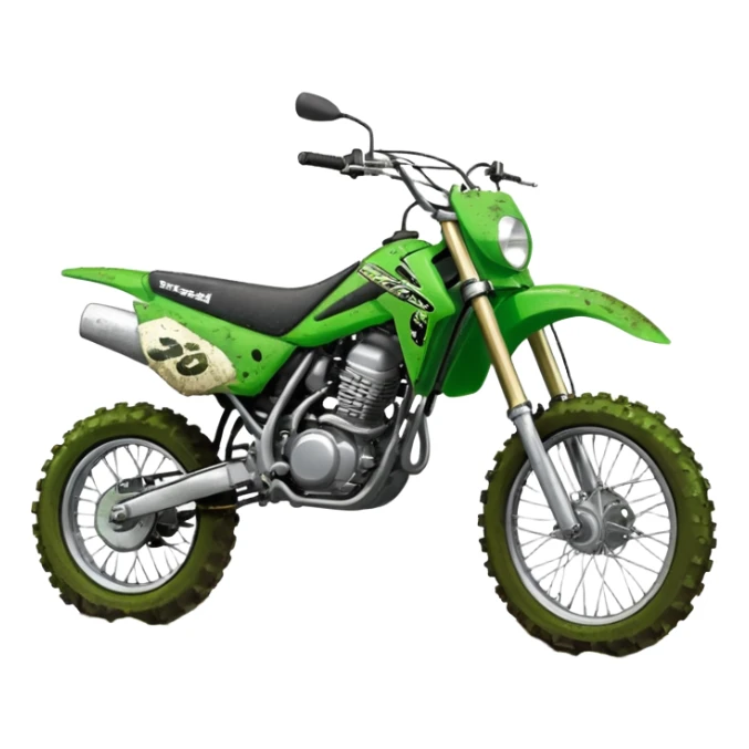 green kawasaki 250 dirt bike sticker
