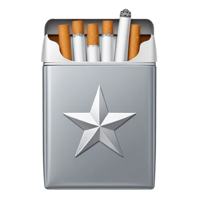 seven stars grey shining cigaret pack sticker