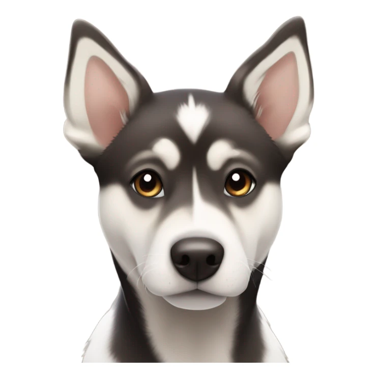 Burmese Mountain husky lab mix that is black and white and Brown ￼￼ sticker