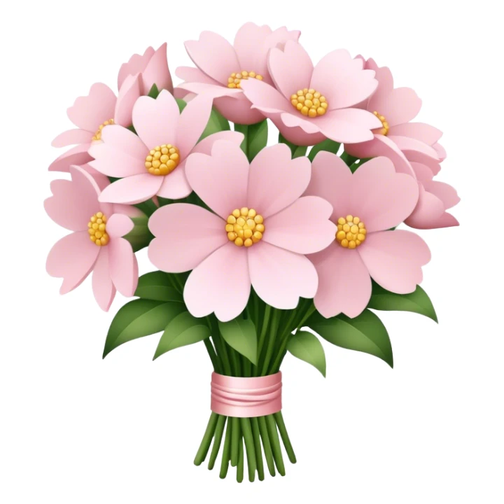 pale pink flower bouquet  sticker