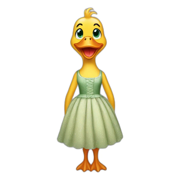 Duck in dress sticker