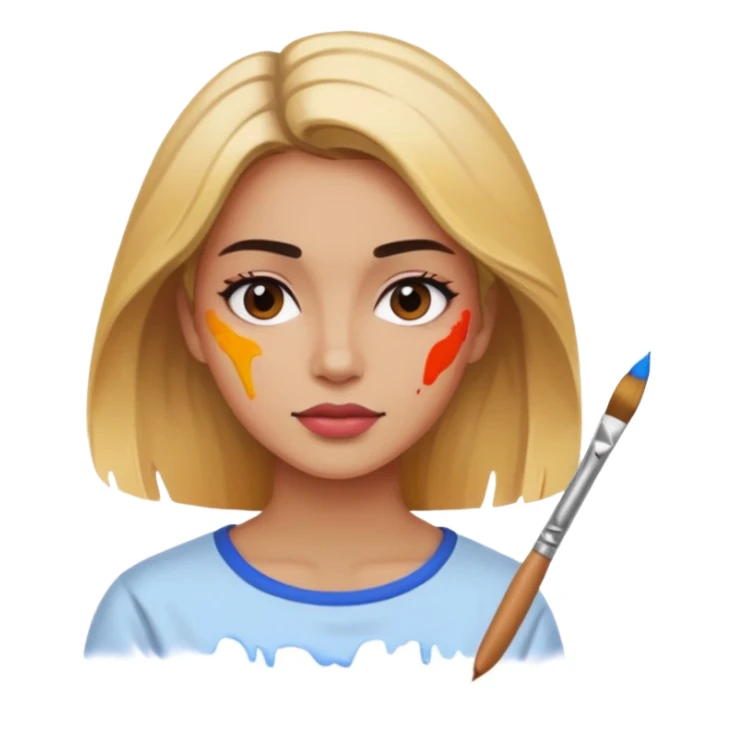 Women painting  sticker