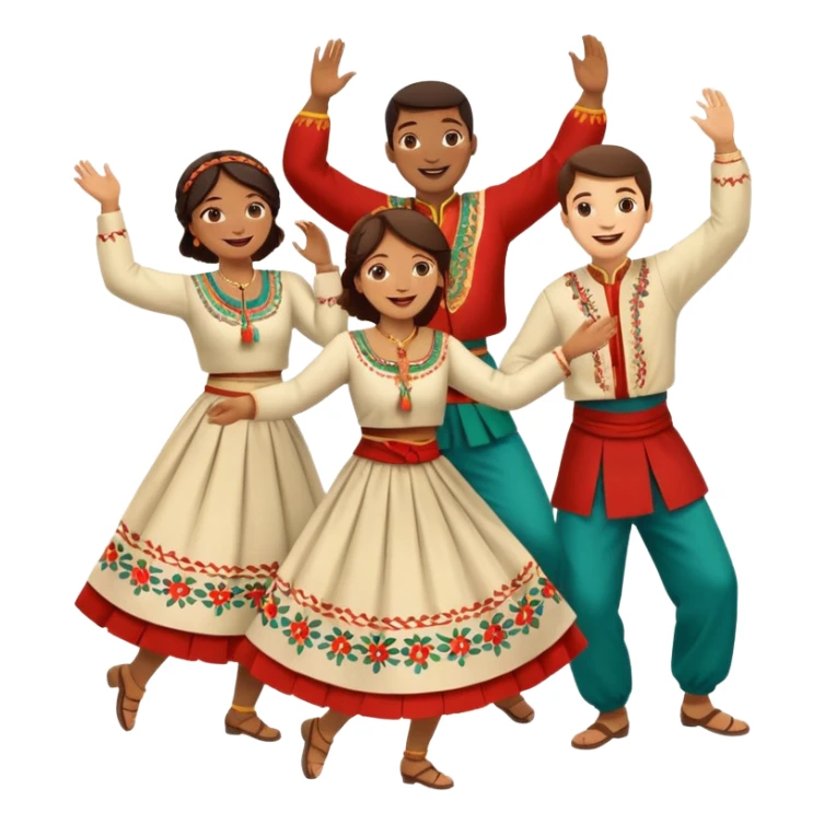 I want an emoji with people making a “horă” sticker