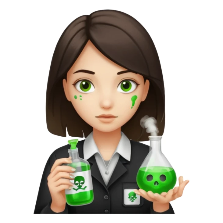 Gir trying to poison me her name tag  is denisa george sticker