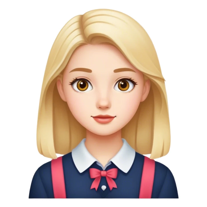 Preppy and pretty girl sticker