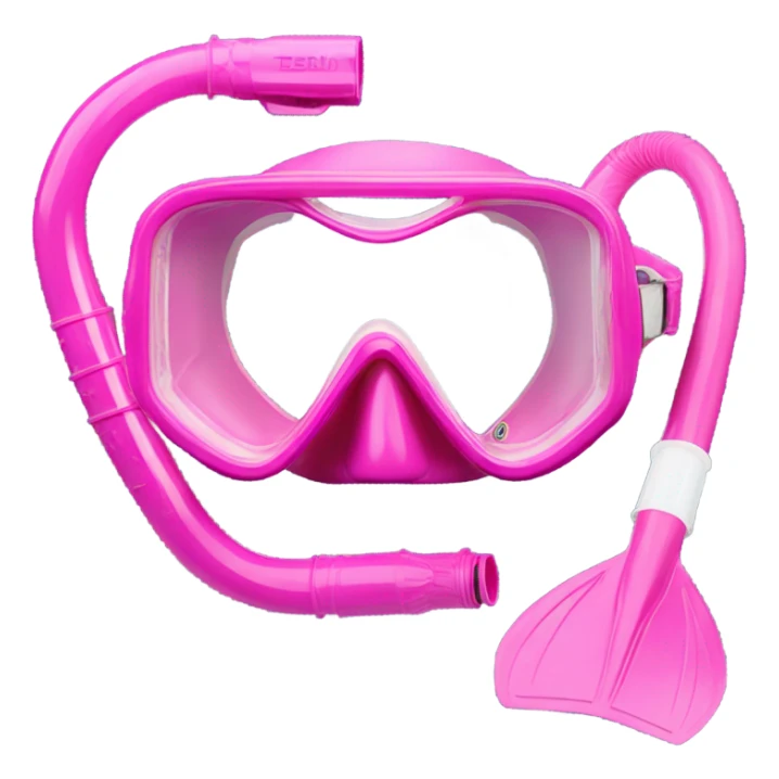 Pink mask and snorkel realistic  sticker