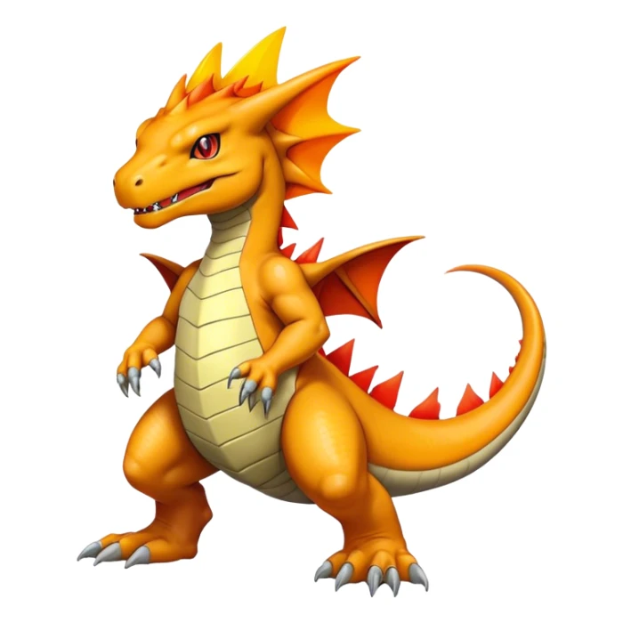  Cool Edgy Shiny Futuristic Ethereal Legendary Greymon-Digimon-Charizard-Agumon-Charmeleon-Reptile full body sticker