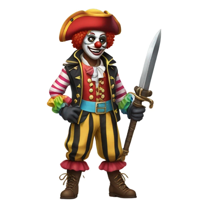 Pirate clown sticker