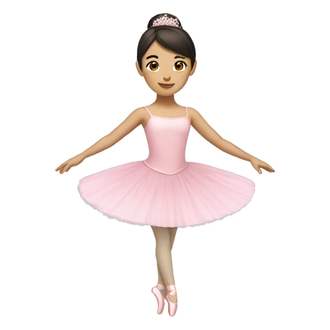 Brunette asian ballerina sticker