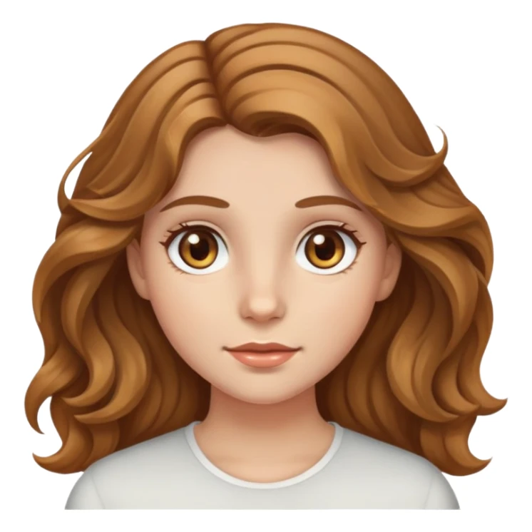 girl with light brown wavy hair and hazel eyes sticker