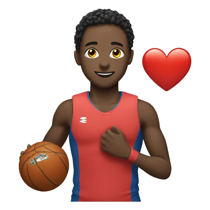 athlete with a heart sticker