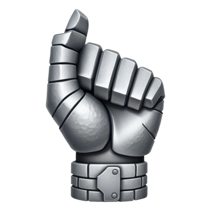 Metal resistance fist sticker