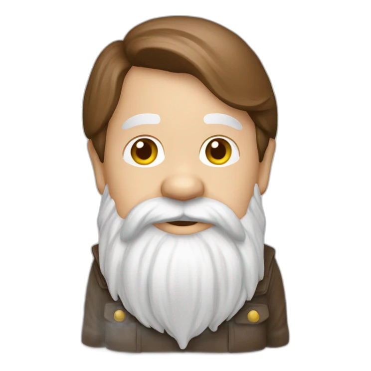 garden gnome with brown hair sticker