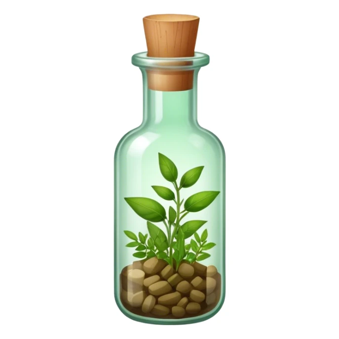 Glass vial of herbs sticker