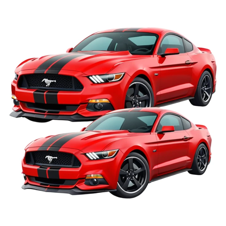 Ford Mustang with center black strip design and in written 309 and in front real pnky sticker