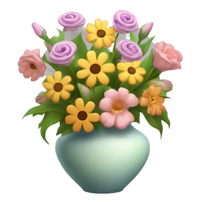 vase full of pretty flowers sticker