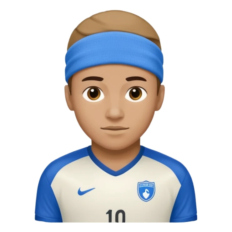 soccer winger with sweatband, blue color. sticker