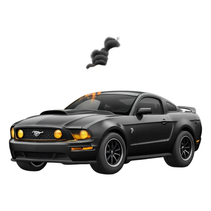 s550 (2015+) emoji of a ford mustang doing a burnout sticker