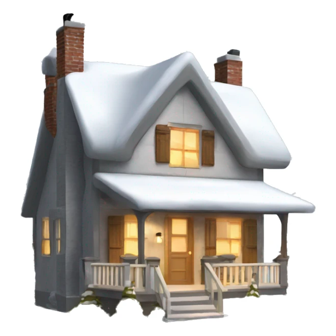Deluxe modern cottage cozy winter exterior  sticker