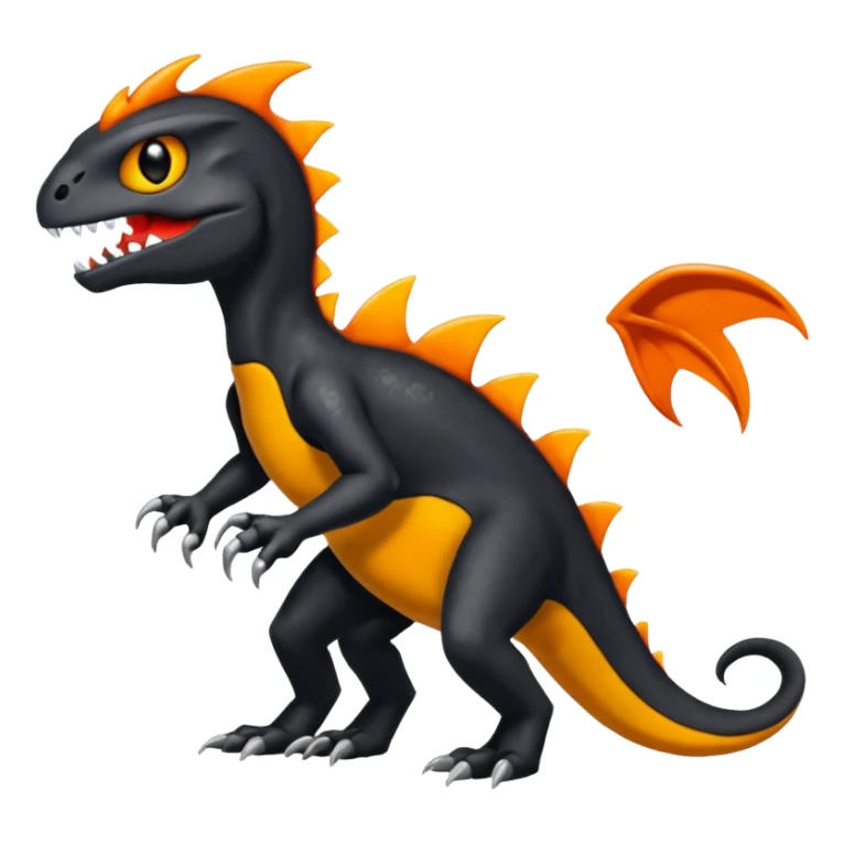 Shiny Duskull-Salandit-Charmeleon-Fakémon-hybrid-creature (full body)  sticker