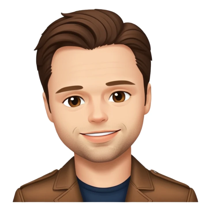 face of Sebastian Stan, winking sticker