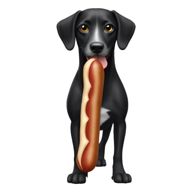 Perro salchicha negro con manchitas blancas  sticker