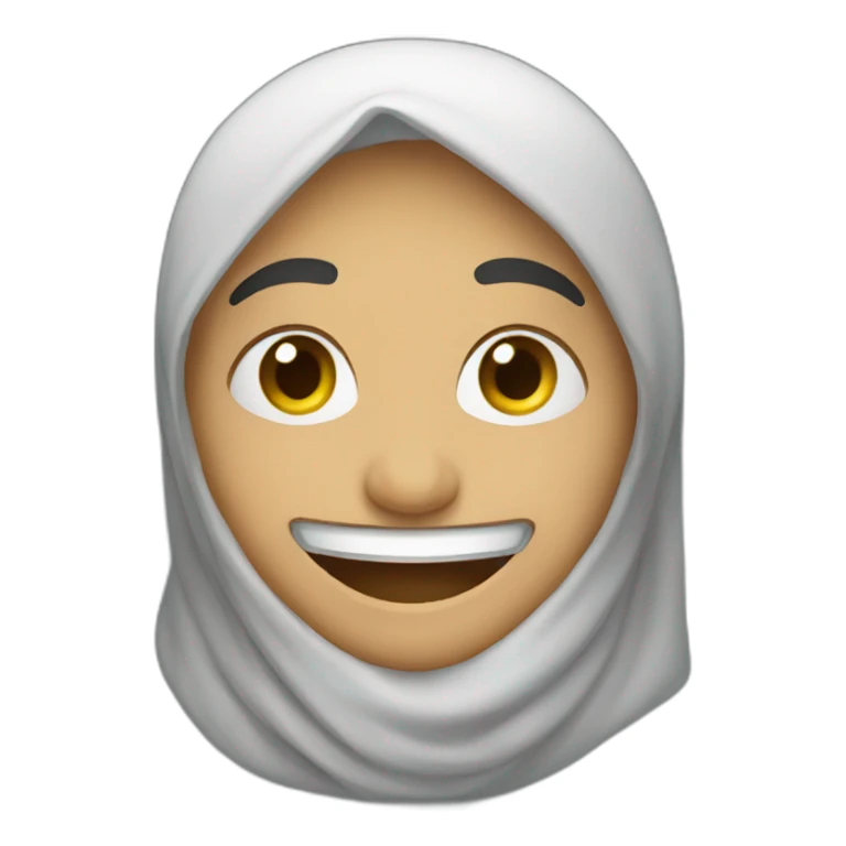 smiling muslim sticker