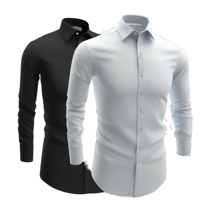 - formal white long sleeve shirt with a collar (also: black, light blue, gray)
- long sleeve plain stretch business formal black shirt sticker