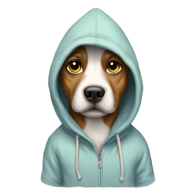 Dog in a hoodie sticker