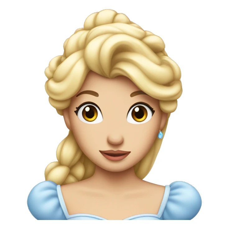 Cinderella with love face and heart in her eyes sticker